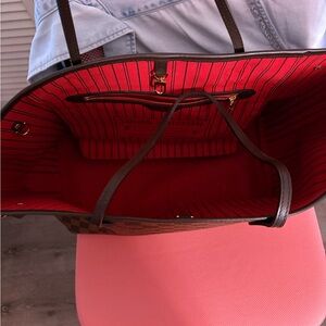 Monogram checkered tote purse